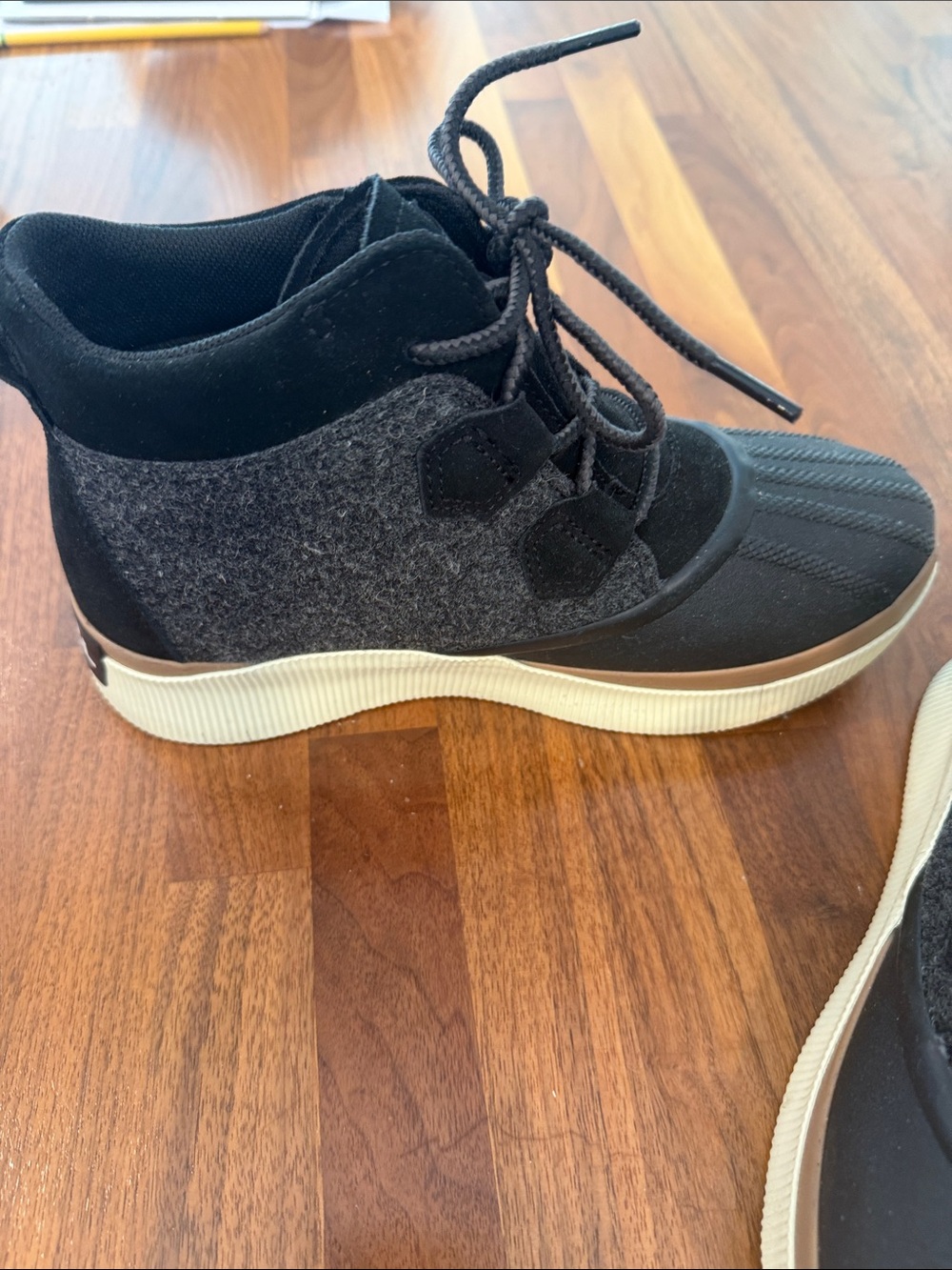 Sorel Black and Gray High-Top Lace-Up Sneaker Boot - Picture 6 of 9